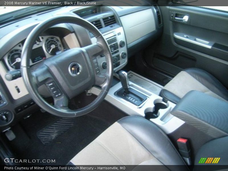 Black / Black/Stone 2008 Mercury Mariner V6 Premier