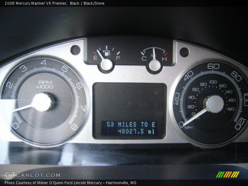 Black / Black/Stone 2008 Mercury Mariner V6 Premier