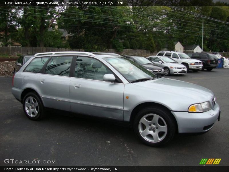 Aluminum Silver Metallic / Onyx Black 1998 Audi A4 2.8 quattro Avant