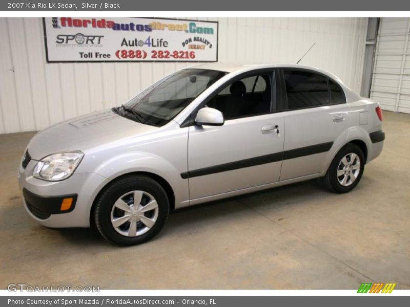 Silver / Black 2007 Kia Rio LX Sedan
