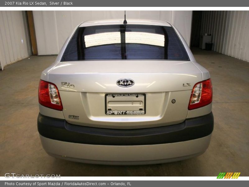 Silver / Black 2007 Kia Rio LX Sedan