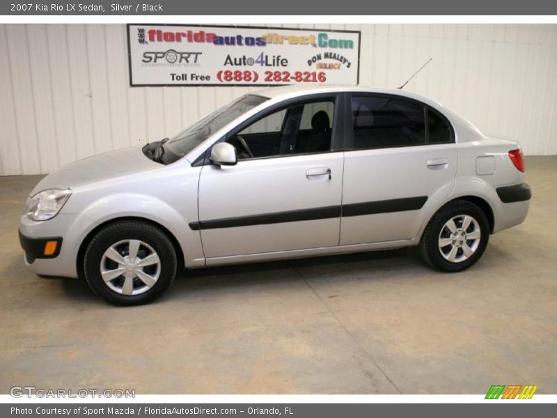 Silver / Black 2007 Kia Rio LX Sedan