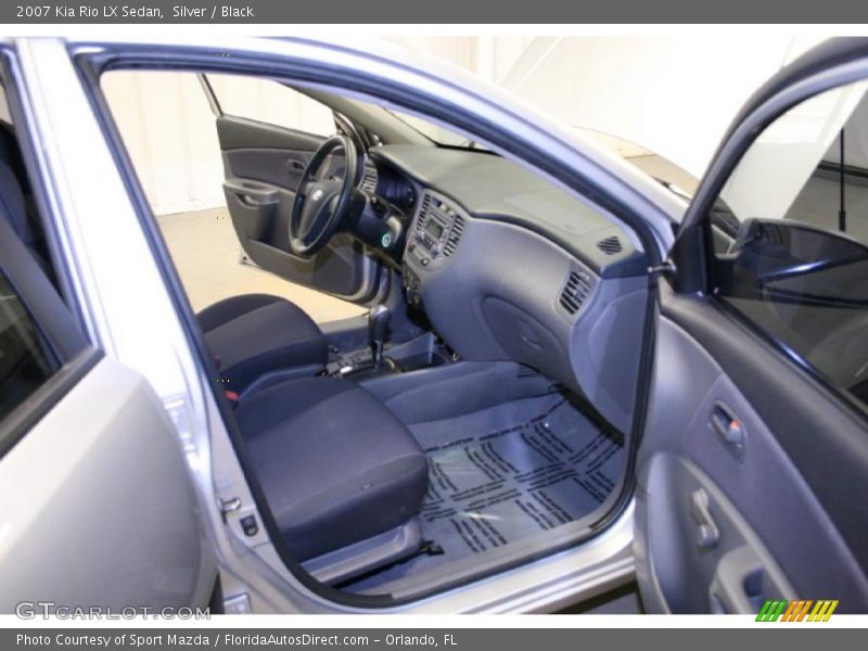 Silver / Black 2007 Kia Rio LX Sedan