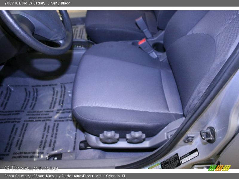 Silver / Black 2007 Kia Rio LX Sedan