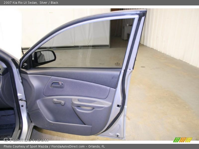 Silver / Black 2007 Kia Rio LX Sedan