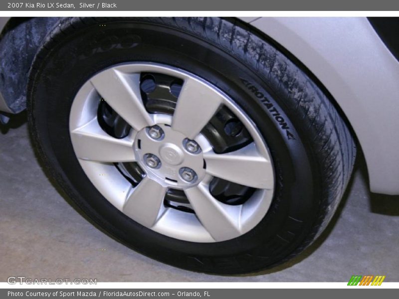 Silver / Black 2007 Kia Rio LX Sedan