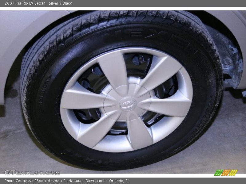 Silver / Black 2007 Kia Rio LX Sedan