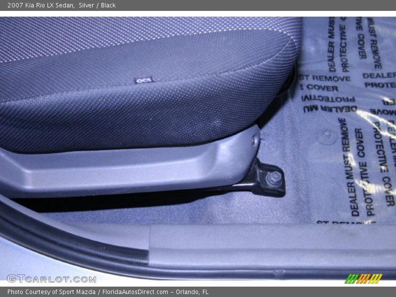 Silver / Black 2007 Kia Rio LX Sedan