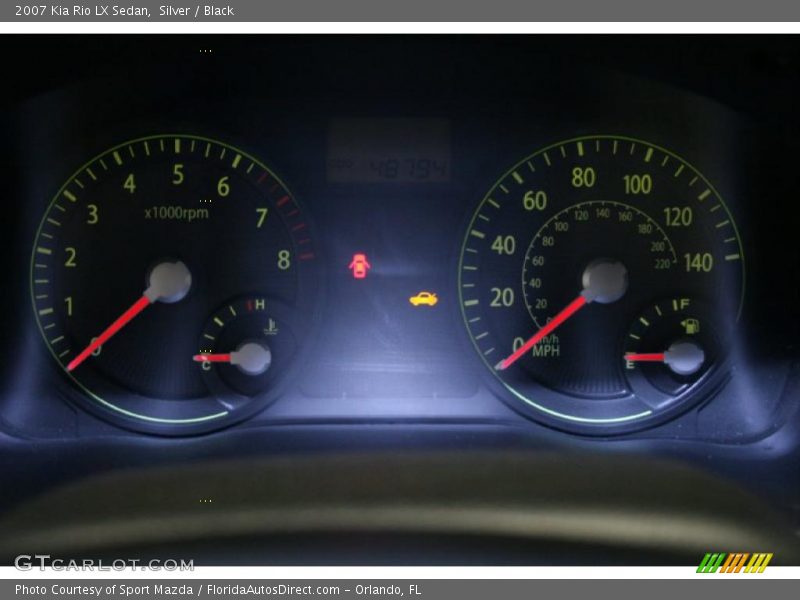 Silver / Black 2007 Kia Rio LX Sedan