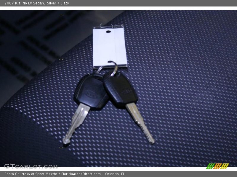 Silver / Black 2007 Kia Rio LX Sedan