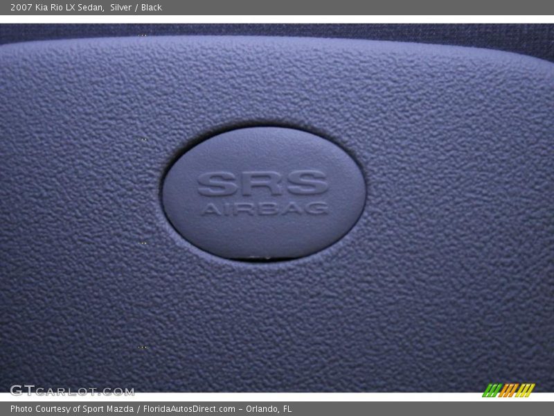 Silver / Black 2007 Kia Rio LX Sedan
