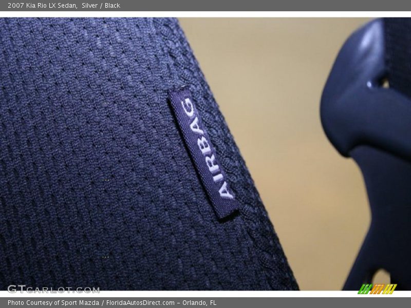 Silver / Black 2007 Kia Rio LX Sedan