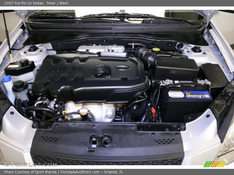 Silver / Black 2007 Kia Rio LX Sedan