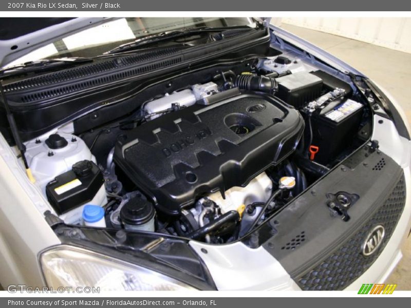 Silver / Black 2007 Kia Rio LX Sedan