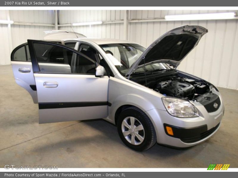 Silver / Black 2007 Kia Rio LX Sedan