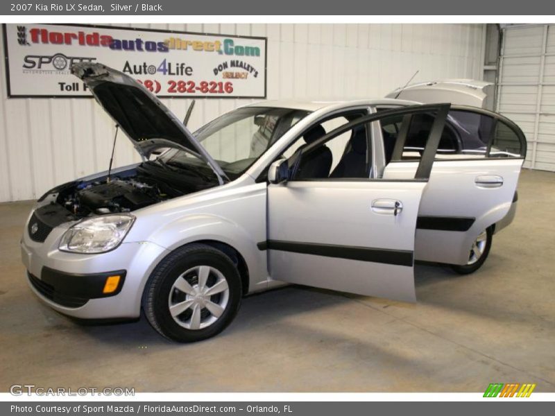 Silver / Black 2007 Kia Rio LX Sedan