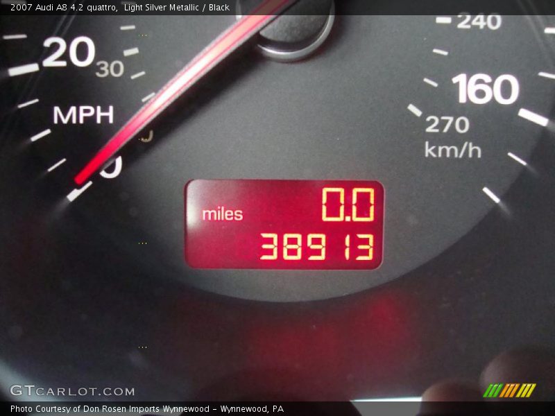 Light Silver Metallic / Black 2007 Audi A8 4.2 quattro