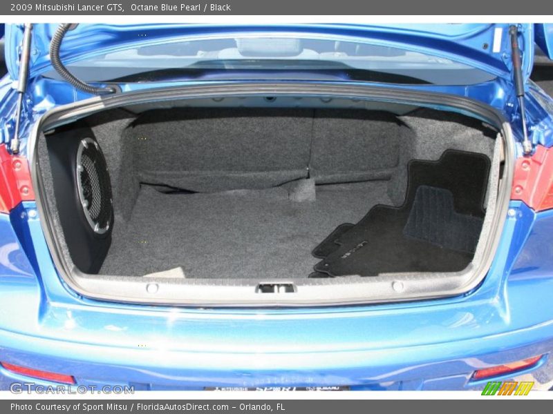 Octane Blue Pearl / Black 2009 Mitsubishi Lancer GTS
