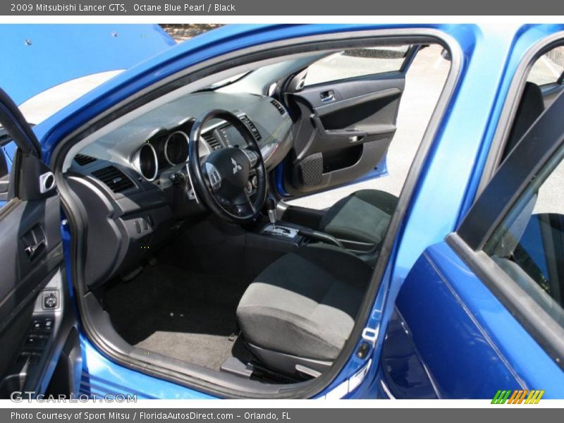 Octane Blue Pearl / Black 2009 Mitsubishi Lancer GTS