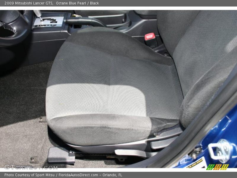 Octane Blue Pearl / Black 2009 Mitsubishi Lancer GTS