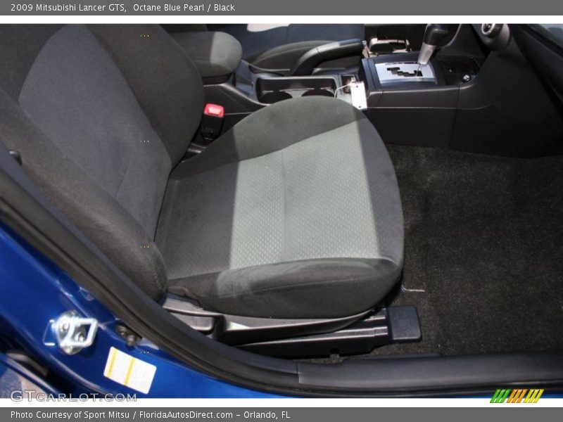 Octane Blue Pearl / Black 2009 Mitsubishi Lancer GTS