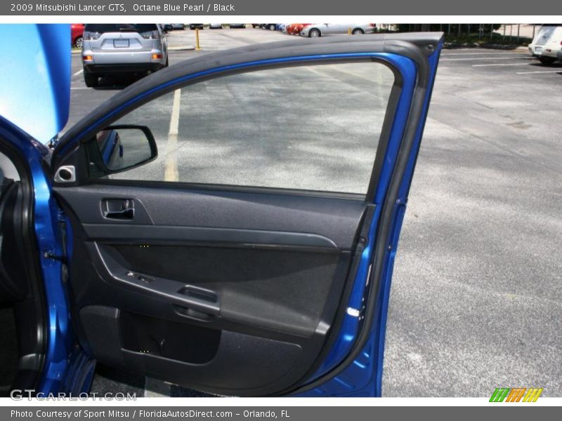 Octane Blue Pearl / Black 2009 Mitsubishi Lancer GTS