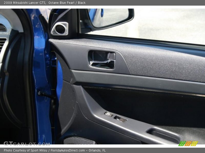 Octane Blue Pearl / Black 2009 Mitsubishi Lancer GTS