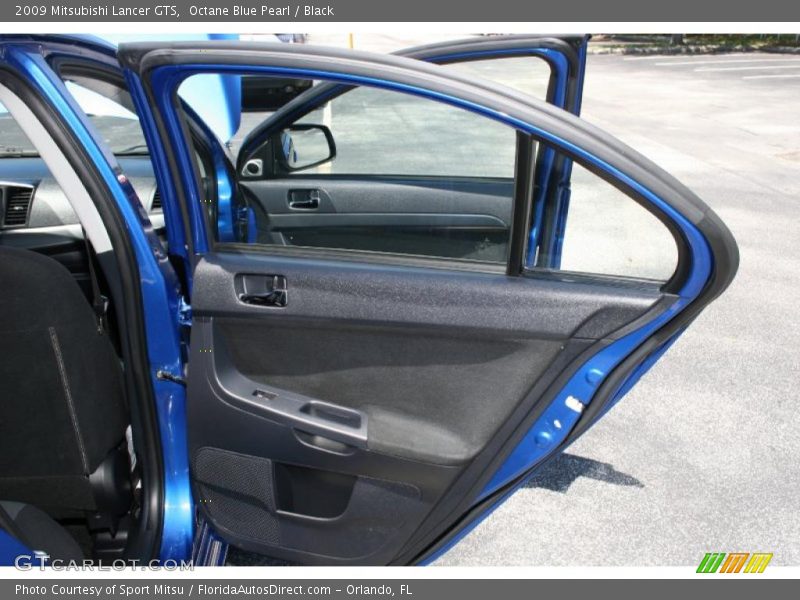 Octane Blue Pearl / Black 2009 Mitsubishi Lancer GTS