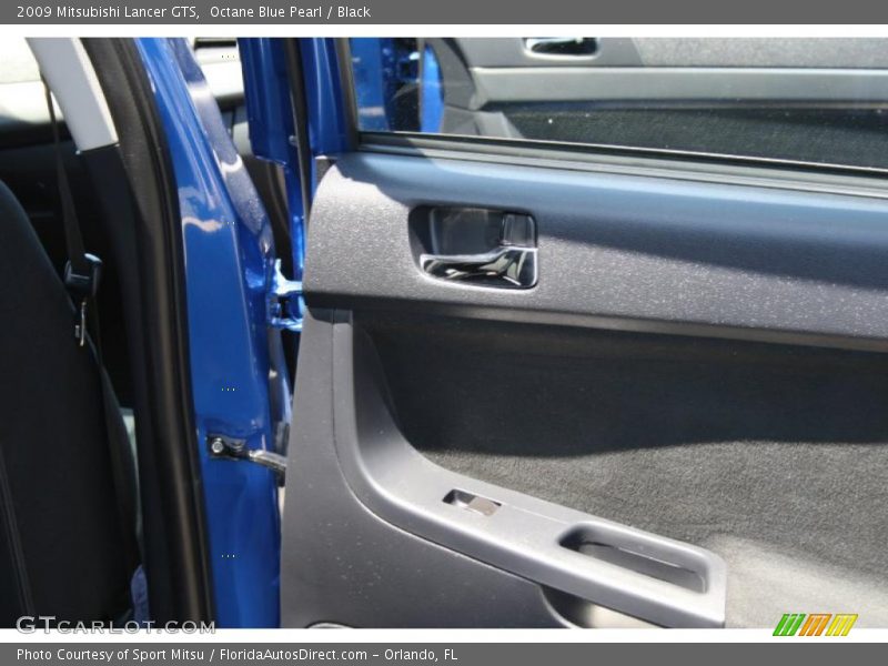 Octane Blue Pearl / Black 2009 Mitsubishi Lancer GTS