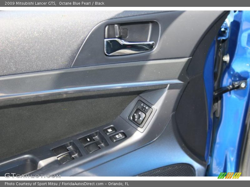 Octane Blue Pearl / Black 2009 Mitsubishi Lancer GTS