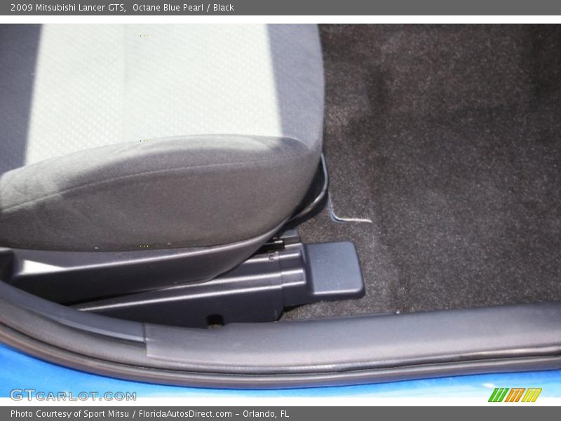 Octane Blue Pearl / Black 2009 Mitsubishi Lancer GTS