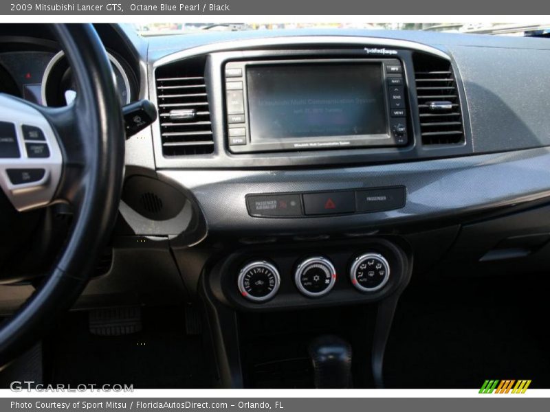 Octane Blue Pearl / Black 2009 Mitsubishi Lancer GTS
