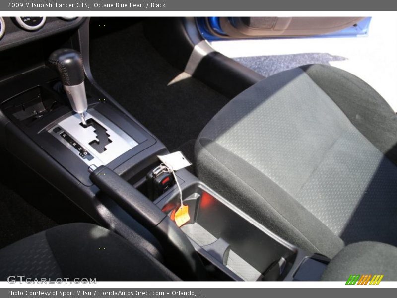Octane Blue Pearl / Black 2009 Mitsubishi Lancer GTS