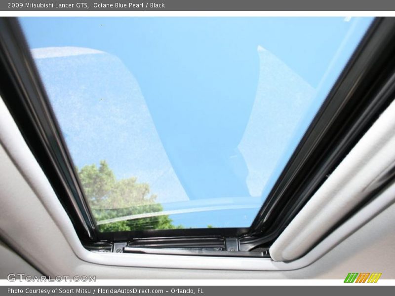 Octane Blue Pearl / Black 2009 Mitsubishi Lancer GTS