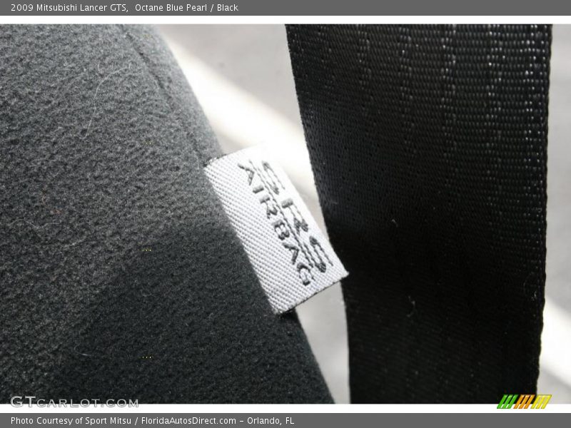 Octane Blue Pearl / Black 2009 Mitsubishi Lancer GTS