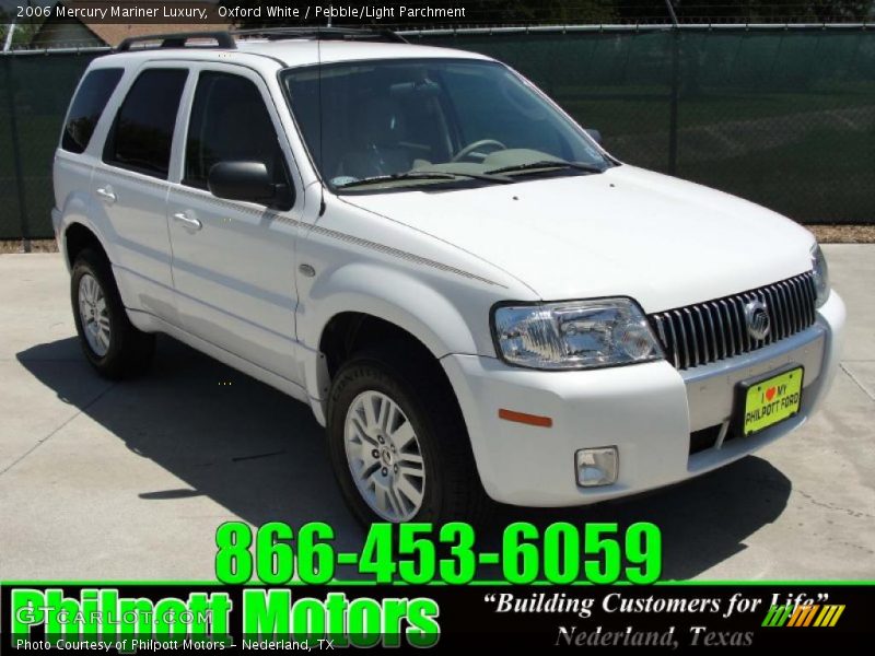 Oxford White / Pebble/Light Parchment 2006 Mercury Mariner Luxury
