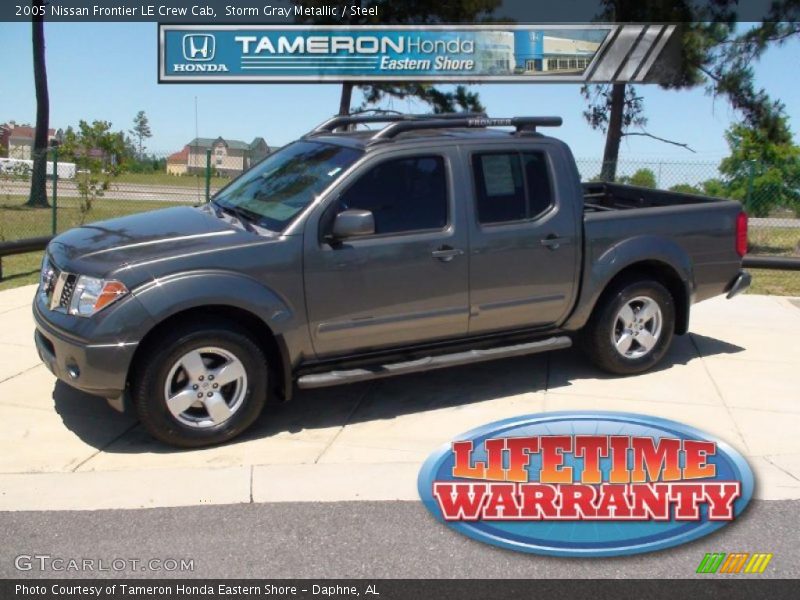 Storm Gray Metallic / Steel 2005 Nissan Frontier LE Crew Cab