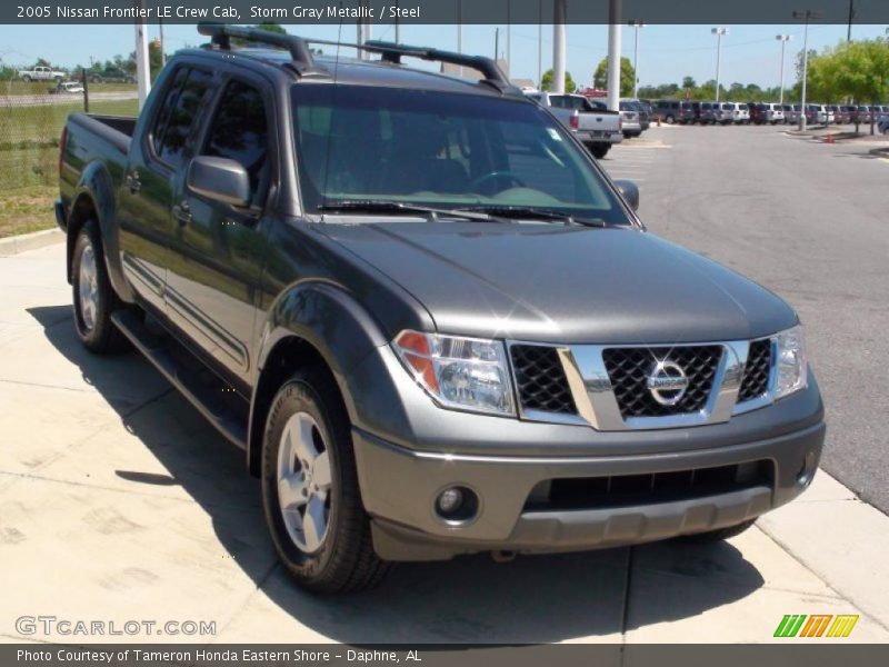 Storm Gray Metallic / Steel 2005 Nissan Frontier LE Crew Cab