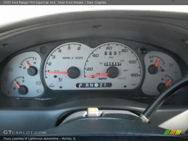 Silver Frost Metallic / Dark Graphite 2003 Ford Ranger FX4 SuperCab 4x4