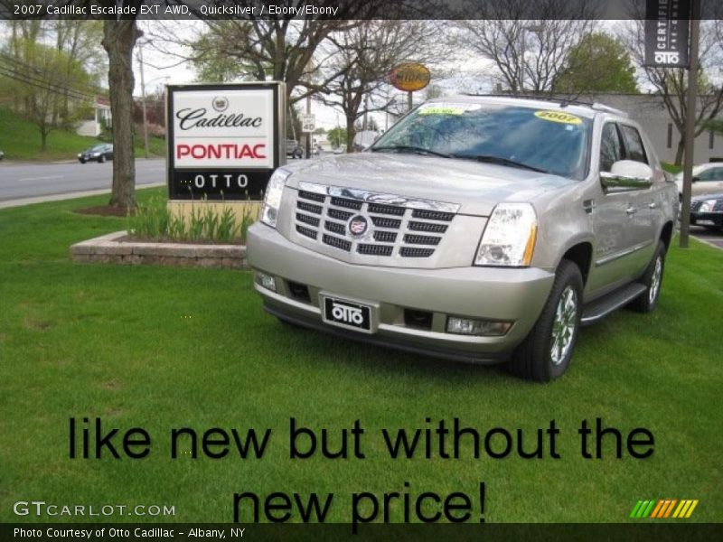 Quicksilver / Ebony/Ebony 2007 Cadillac Escalade EXT AWD