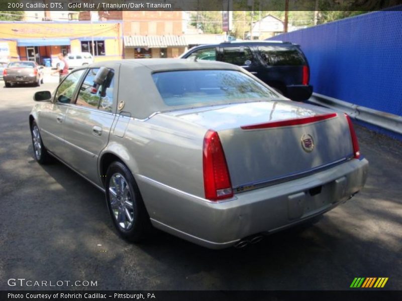 Gold Mist / Titanium/Dark Titanium 2009 Cadillac DTS