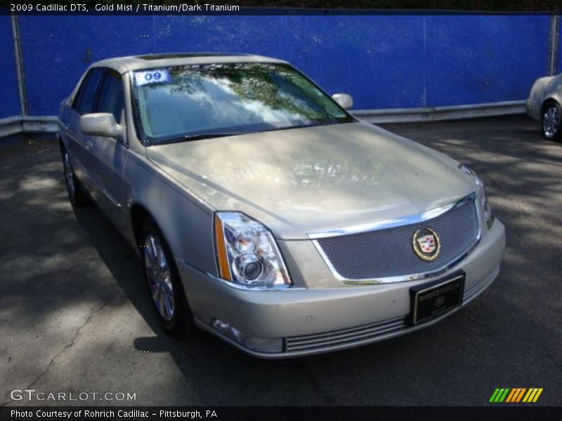 Gold Mist / Titanium/Dark Titanium 2009 Cadillac DTS