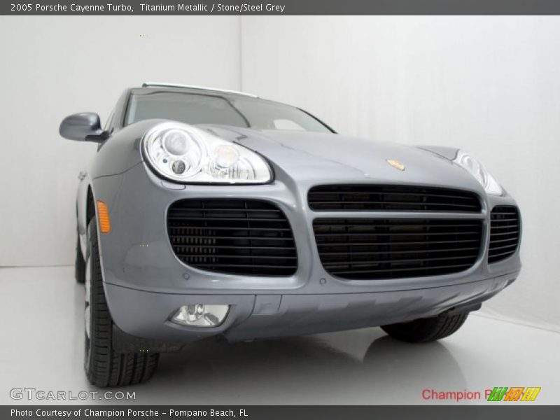 Titanium Metallic / Stone/Steel Grey 2005 Porsche Cayenne Turbo