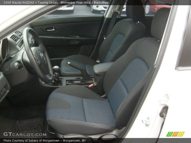 Whitewater Pearl Mica / Black/Blue 2006 Mazda MAZDA3 s Touring Sedan