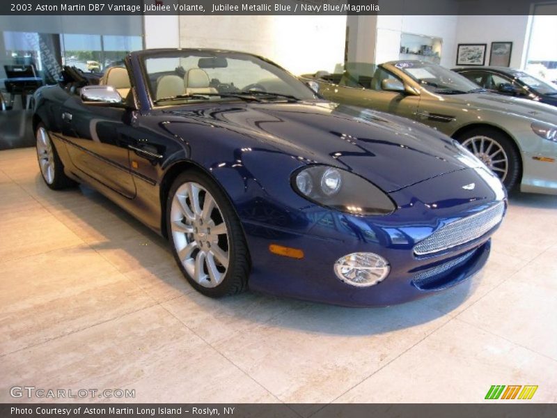 Jubilee Metallic Blue / Navy Blue/Magnolia 2003 Aston Martin DB7 Vantage Jubilee Volante