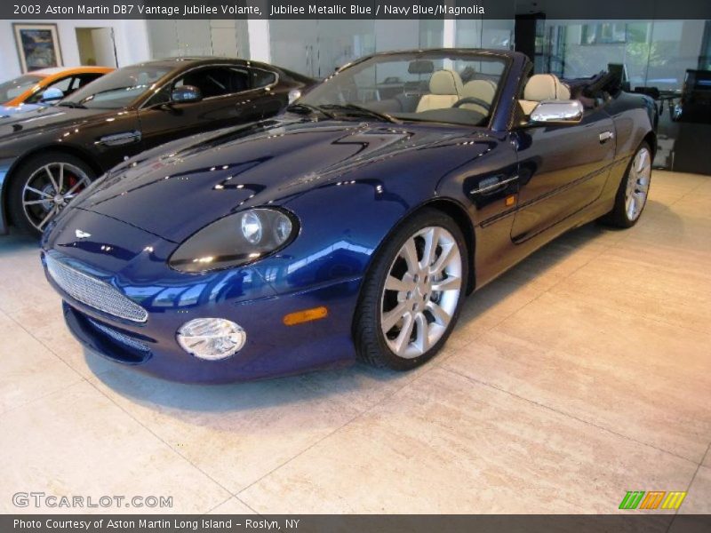Jubilee Metallic Blue / Navy Blue/Magnolia 2003 Aston Martin DB7 Vantage Jubilee Volante