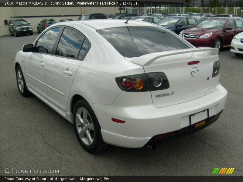 Whitewater Pearl Mica / Black/Blue 2006 Mazda MAZDA3 s Touring Sedan
