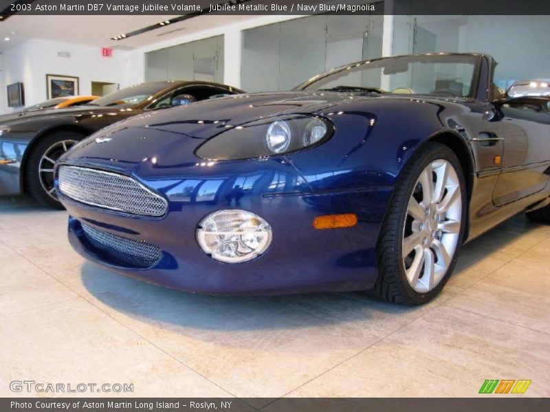 Jubilee Metallic Blue / Navy Blue/Magnolia 2003 Aston Martin DB7 Vantage Jubilee Volante