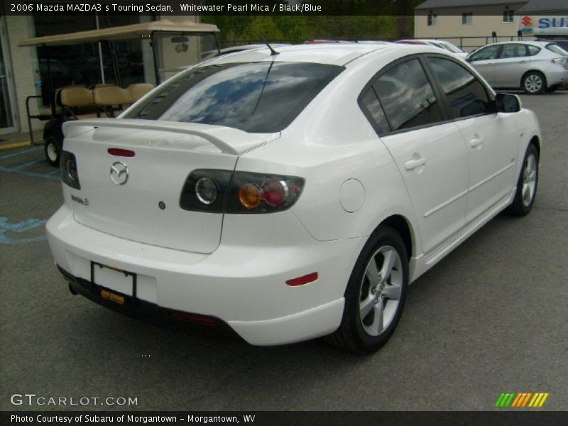 Whitewater Pearl Mica / Black/Blue 2006 Mazda MAZDA3 s Touring Sedan