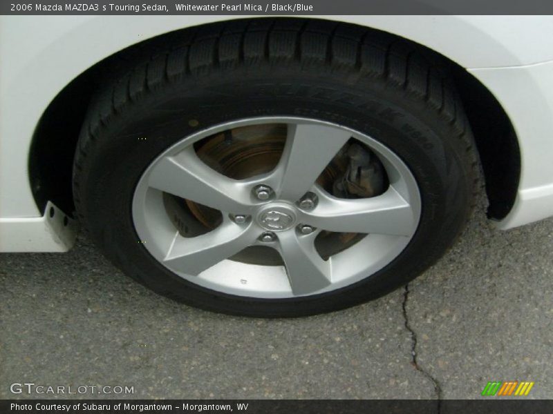 Whitewater Pearl Mica / Black/Blue 2006 Mazda MAZDA3 s Touring Sedan